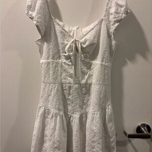 Elegant White Eyelet Dress